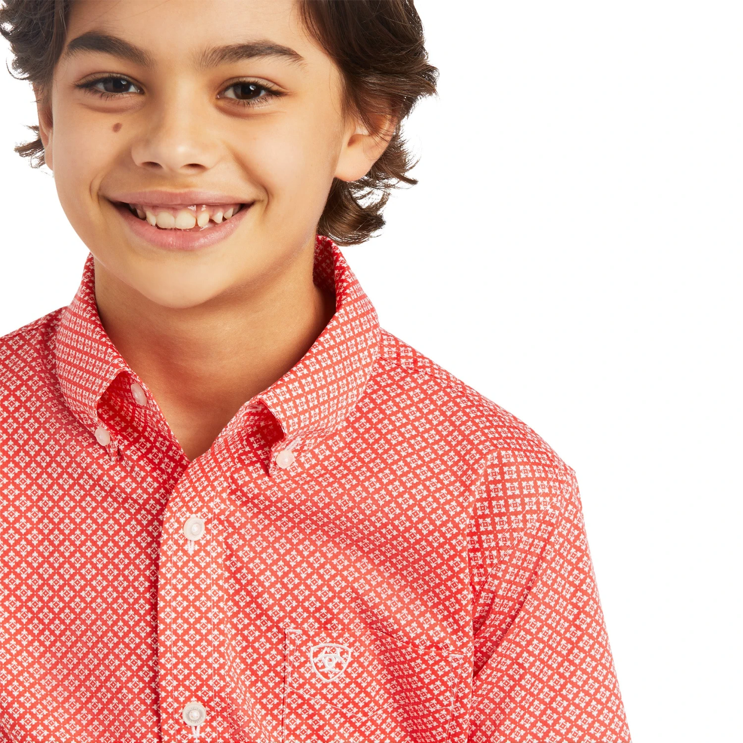 Ariat Boy's Short Sleeves Poppies Button Down Shirt 10039513 5 Ariat Boy's Short Sleeves Poppies Button Down Shirt 10039513 - Image 3