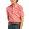 Ariat Boy's Short Sleeves Poppies Button Down Shirt 10039513 -Ariat Shoes Shop S22 BYS WEST 10039513 front