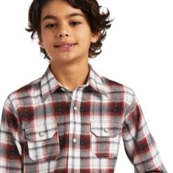 Ariat® Boy's Hayne Retro Long Sleeve Vanilla Ice Snap Shirt 10039516 9 Ariat® Boy's Hayne Retro Long Sleeve Vanilla Ice Snap Shirt 10039516 -Ariat Shoes Shop S22 BYS WEST 10039516 detail01