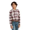 Ariat® Boy's Hayne Retro Long Sleeve Vanilla Ice Snap Shirt 10039516 -Ariat Shoes Shop S22 BYS WEST 10039516 front