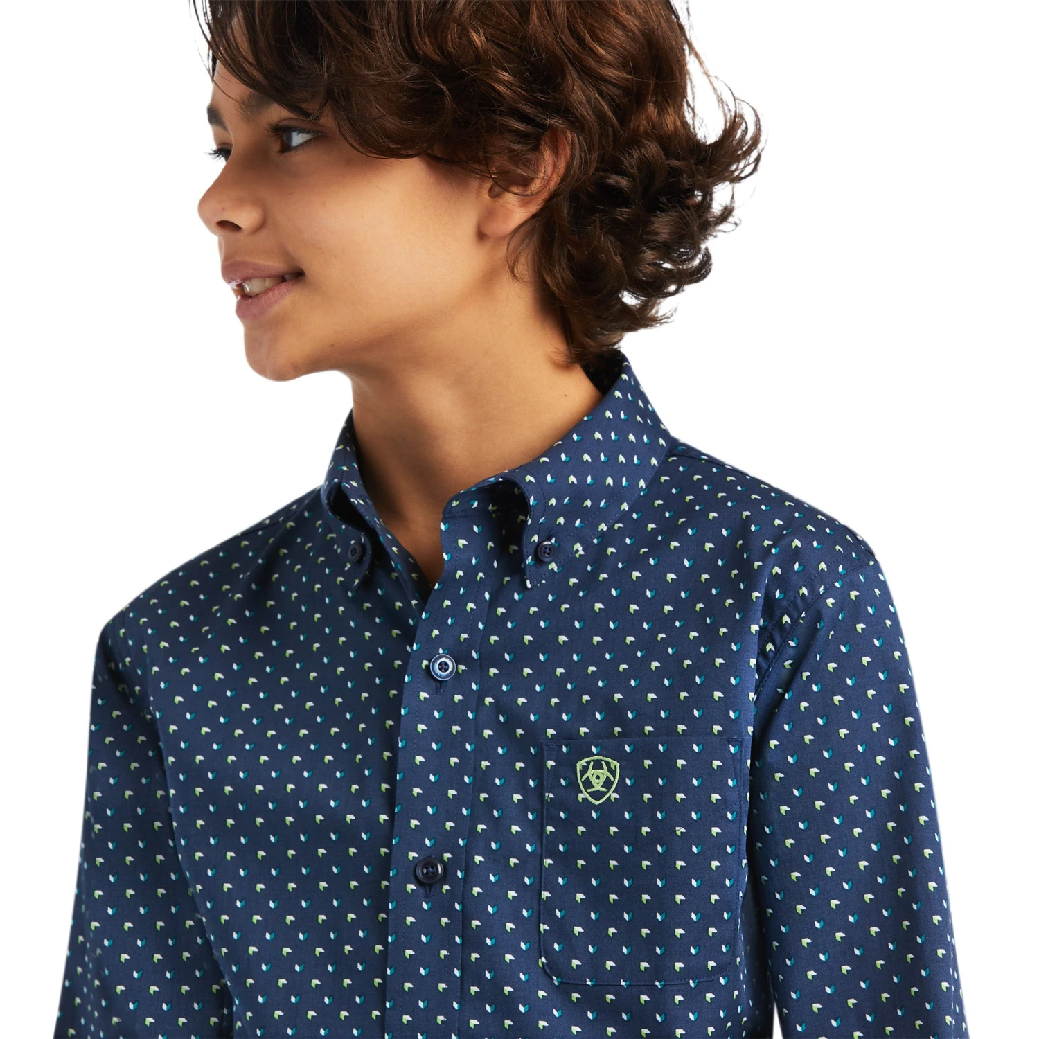Ariat® Boy's Dante Stretch Classic Long Sleeve Pacific Shirt 10039520 6 Ariat® Boy's Dante Stretch Classic Long Sleeve Pacific Shirt 10039520 - Image 4