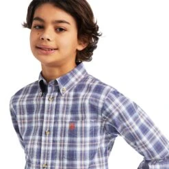 Ariat® Children's Pro Diego Classic Long Sleeve Blue Shirt 10039569 7 Ariat® Children's Pro Diego Classic Long Sleeve Blue Shirt 10039569 -Ariat Shoes Shop S22 BYS WEST 10039569 detail01