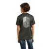 Ariat Boy's Short Sleeve Charcoal Charger Vertical Flag T-Shirt 10039584 -Ariat Shoes Shop S22 BYS WEST 10039584 back
