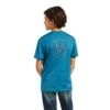 Ariat Boy's Charger Shield Short Sleeve Teal T-Shirt 10039586 -Ariat Shoes Shop S22 BYS WEST 10039586 back