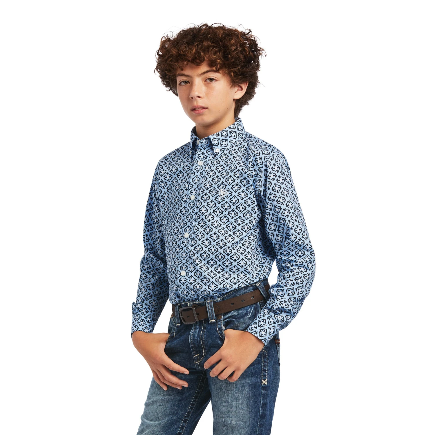 Ariat® Youth Boy's Farhan Classic Windsurfer Button Up Shirt 10040738 3 Ariat® Youth Boy's Farhan Classic Windsurfer Button Up Shirt 10040738