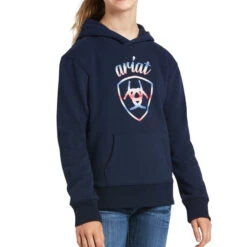 Ariat® Girl's R.E.A.L™ Serape LogoNavy Eclipse Hoodie 10039510