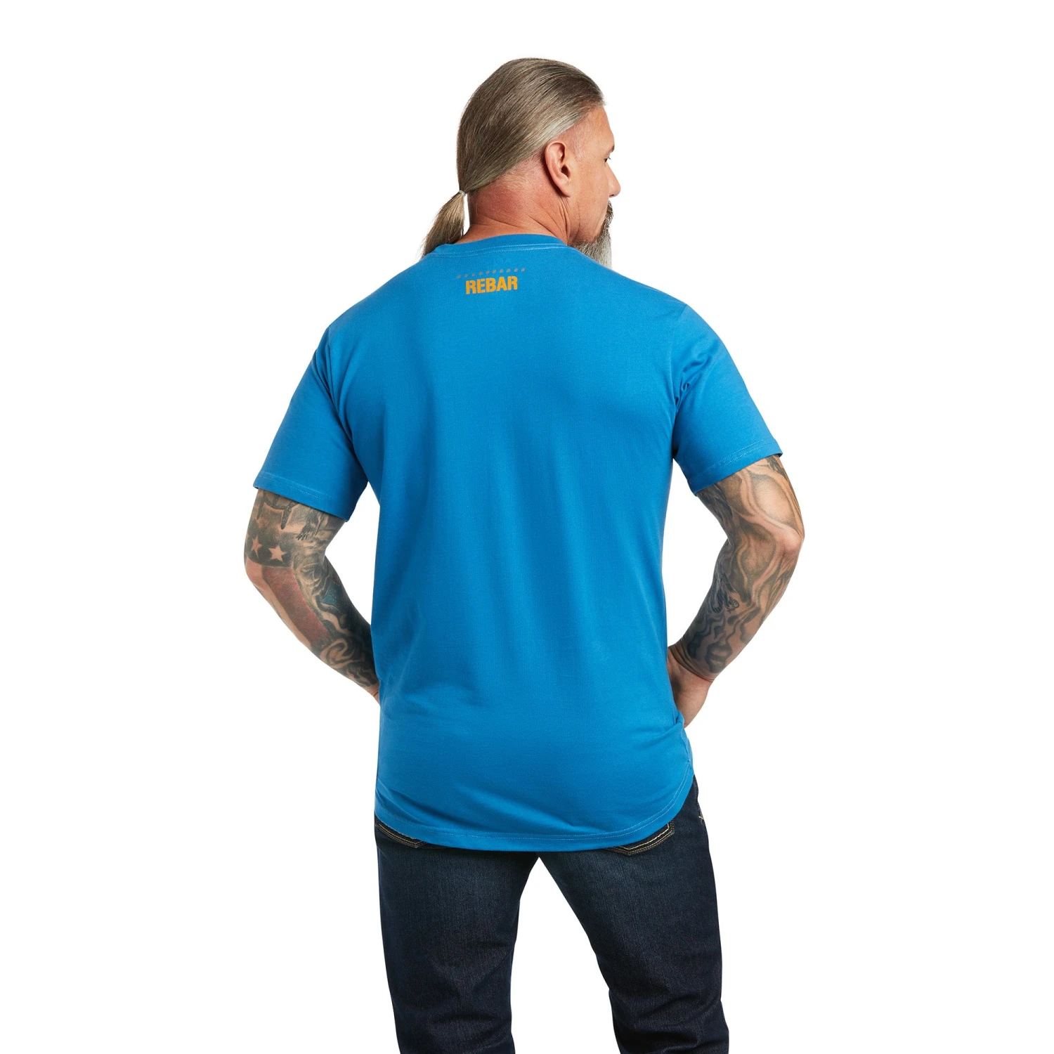Ariat Men's Rebar Cotton Strong Block Deep Water T-shirt 10039476 5 Ariat Men's Rebar Cotton Strong Block Deep Water T-shirt 10039476 - Image 3