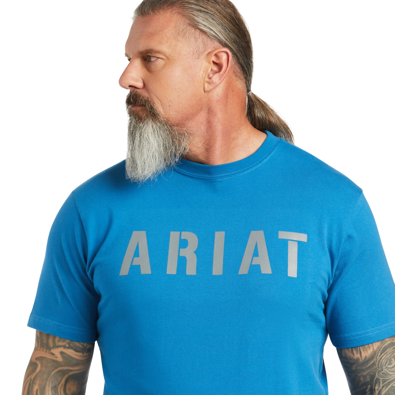 Ariat Men's Rebar Cotton Strong Block Deep Water T-shirt 10039476 4 Ariat Men's Rebar Cotton Strong Block Deep Water T-shirt 10039476 - Image 2