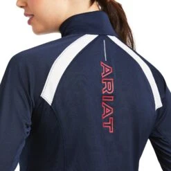 Ariat® Ladies Sunstopper 2.0 1/4 Zip Navy Baselayer Shirt 10039184 -Ariat Shoes Shop S22 WMS ENGL 10039184 detail01
