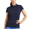 Ariat® Ladies Bandera Navy Blue 1/4 Zip Polo Shirt 10039188 -Ariat Shoes Shop S22 WMS ENGL 10039188 front
