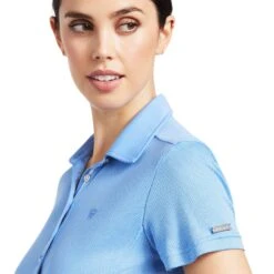 Ariat Ladies Talent Reykjavik Blue Polo Shirt 10039320 -Ariat Shoes Shop S22 WMS ENGL 10039320 detail01