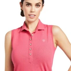 Ariat® Ladies Prix 2.0 Sleeveless Polo Party Punch Vest 10039468 -Ariat Shoes Shop S22 WMS ENGL 10039468 detail01