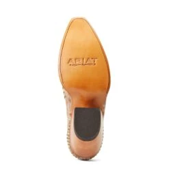 Ariat® Ladies Dixon Studs Old West Tan Snip Toe Booties 10038382 -Ariat Shoes Shop S22 WMS WEST 10038382 sole