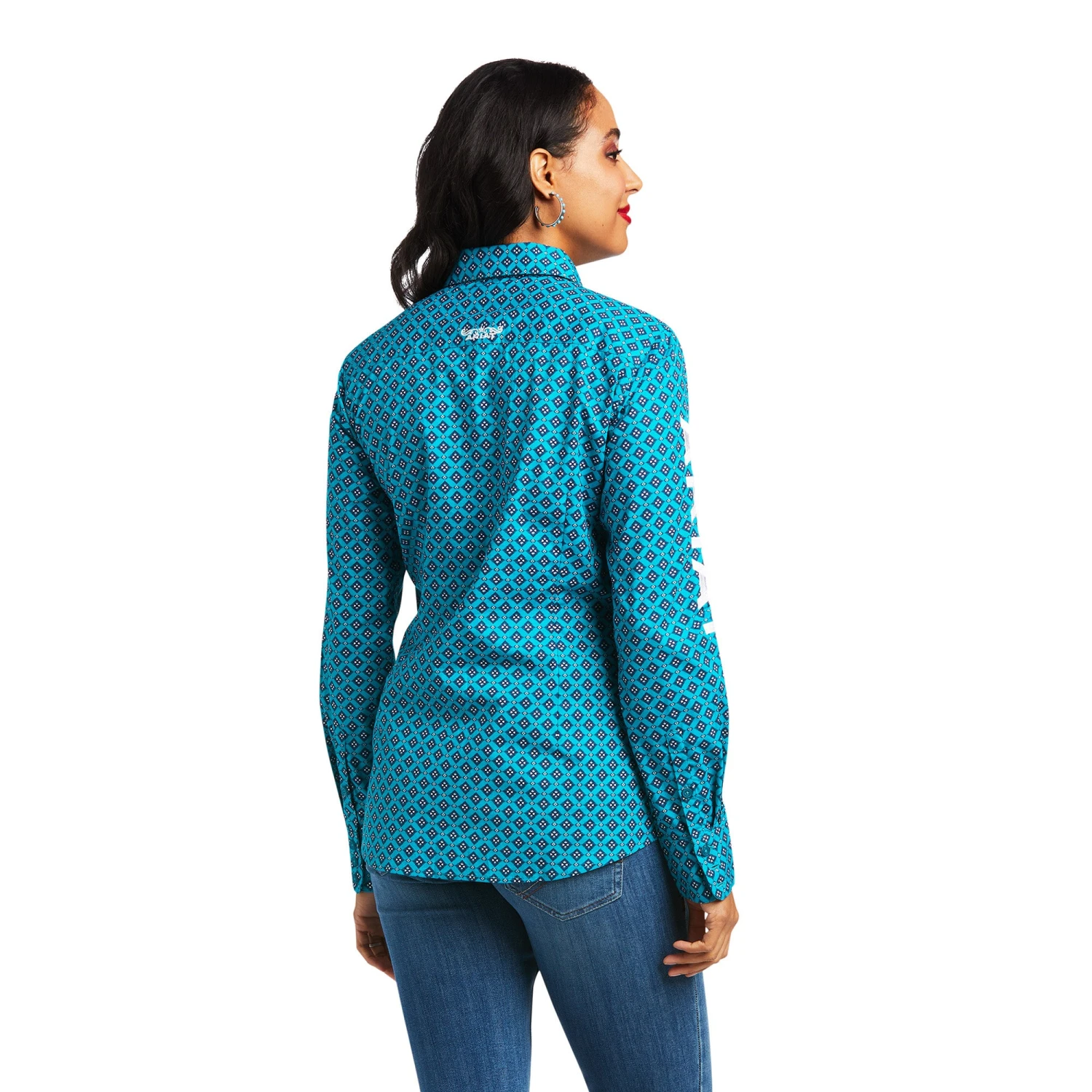 Ariat® Ladies Team Kirby Ariel Geo Print Button Down Shirt 10039455 4 Ariat® Ladies Team Kirby Ariel Geo Print Button Down Shirt 10039455 - Image 2
