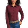 Ariat Ladies Team Kirby Zinfandel Long Sleeve Shirt 10039458 -Ariat Shoes Shop S22 WMS WEST 10039458 front