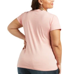 Ariat Ladies R.E.A.L. Logo Script Quartz Short Sleeve Shirt 10039788 -Ariat Shoes Shop S22 WMS WEST 10039788 back plus