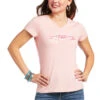 Ariat Ladies R.E.A.L. Logo Script Quartz Short Sleeve Shirt 10039788 -Ariat Shoes Shop S22 WMS WEST 10039788 full