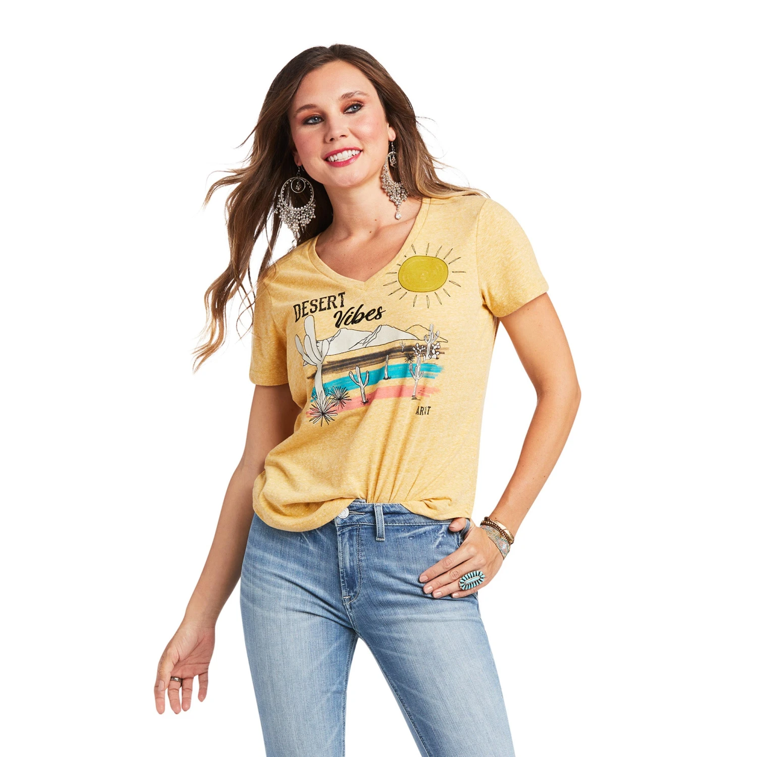 Ariat® Ladies Desert Vibes Symphonic Sunset T-Shirt 10039818 3 Ariat® Ladies Desert Vibes Symphonic Sunset T-Shirt 10039818