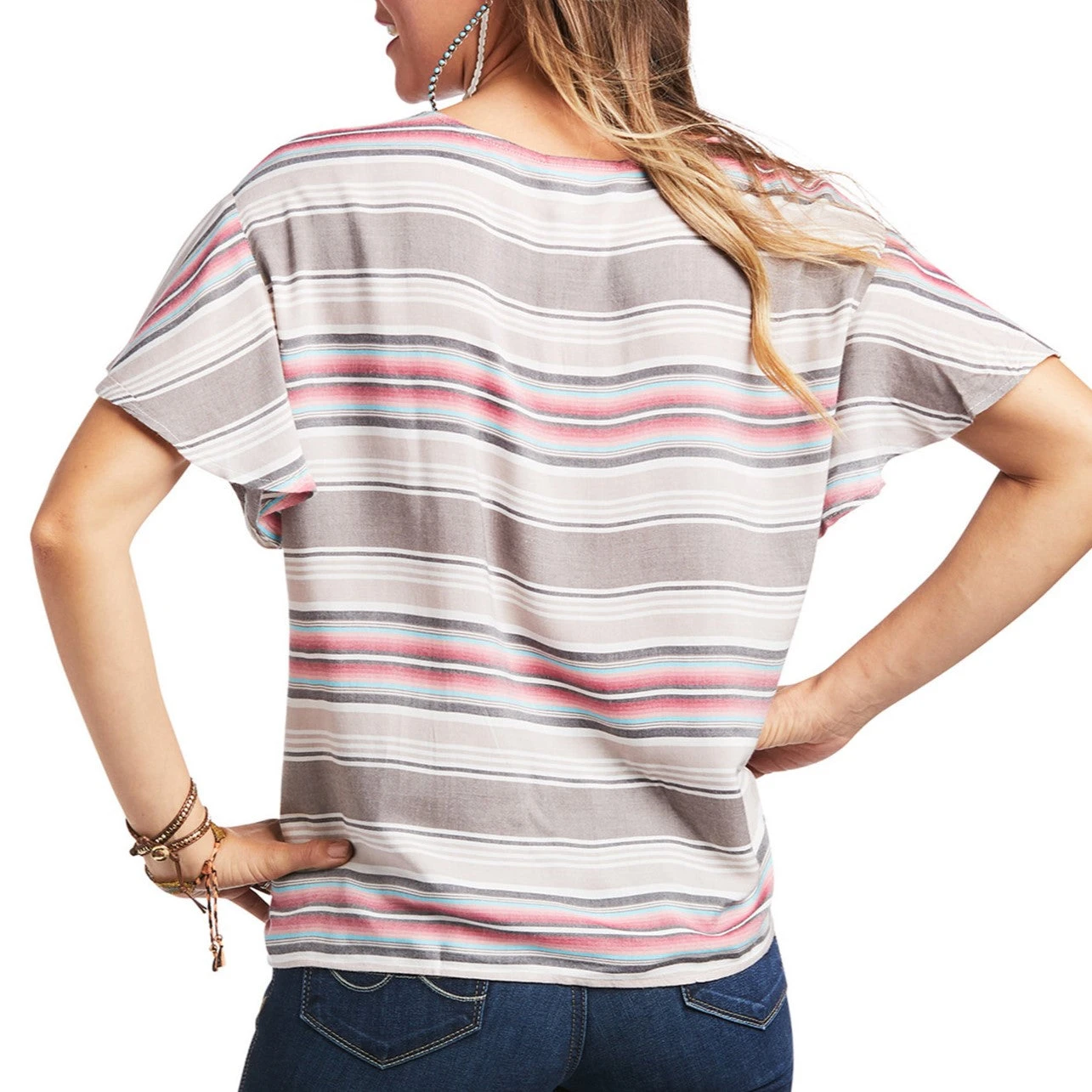 Ariat® Ladies R & R Multi Colored Short Sleeve Shirt 10039854 4 Ariat® Ladies R & R Multi Colored Short Sleeve Shirt 10039854 - Image 2