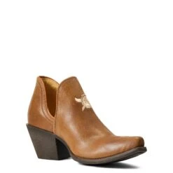 Ariat® Ladies Texan Encore Rose Brown Snip Toe Booties 10040351 -Ariat Shoes Shop S22 WMS WEST 10040351 medial