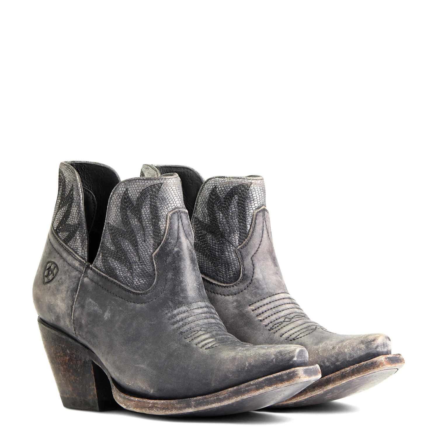 Ariat® Ladies Hazel Black & Silver Metallic Snip Toe Booties 10040393 8 Ariat® Ladies Hazel Black & Silver Metallic Snip Toe Booties 10040393 - Image 6