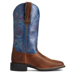 Ariat® Ladies Round Up Sassy Brown Wide Square Toe Boots 10040422 12 Ariat® Ladies Round Up Sassy Brown Wide Square Toe Boots 10040422 -Ariat Shoes Shop S22 WMS WEST 10040422 side11
