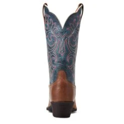 Ariat® Ladies Round Up Storming Brown Square Toe Boots 10040446 -Ariat Shoes Shop S22 WMS WEST 10040446 heel