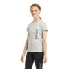 Ariat® Children's Vertical Logo Heather Grey Short Sleeve T-Shirt 10039225 1 Ariat® Children's Vertical Logo Heather Grey Short Sleeve T-Shirt 10039225 -Ariat Shoes Shop S22 YTH ENGL 10039225 front