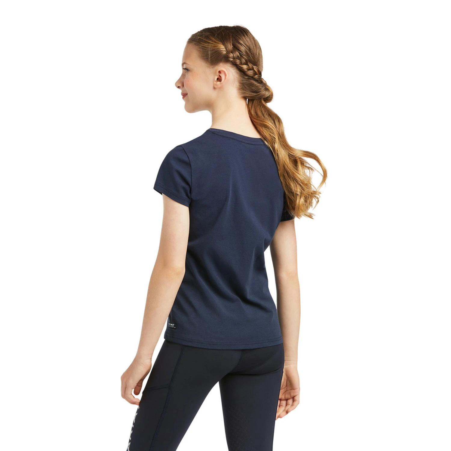 Ariat® Children's Vertical Logo Navy Short Sleeve T-Shirt 10039226 4 Ariat® Children's Vertical Logo Navy Short Sleeve T-Shirt 10039226 - Image 2