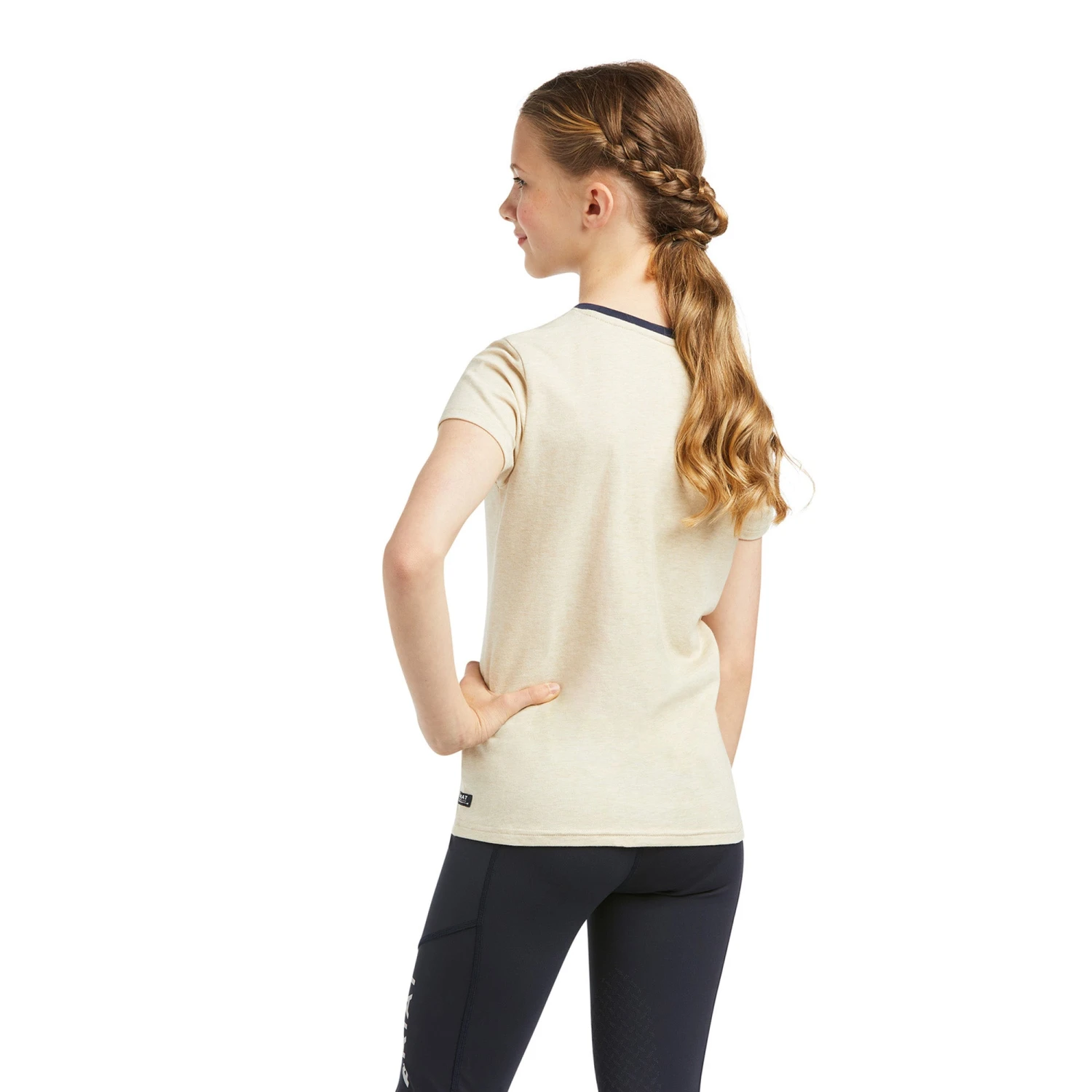 Ariat® Children's Fabulous Oatmeal Short Sleeve T-Shirt 10039648 4 Ariat® Children's Fabulous Oatmeal Short Sleeve T-Shirt 10039648 - Image 2