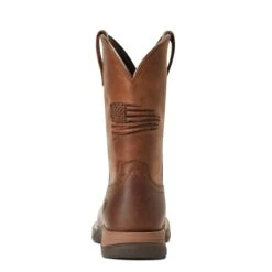 Ariat® Children's Anthem Patriot Brown Square Toe Boots 10040366 -Ariat Shoes Shop S22 YTH WEST 10040366 heel