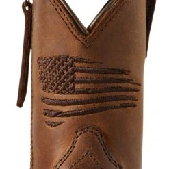 Ariat Children's Anthem Patriot Easy Fit Brown Square Toe Boots 10040367 -Ariat Shoes Shop S22 YTH WEST 10040367 detail01