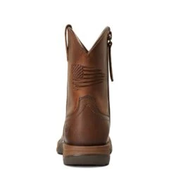 Ariat Children's Anthem Patriot Easy Fit Brown Square Toe Boots 10040367 -Ariat Shoes Shop S22 YTH WEST 10040367 heel