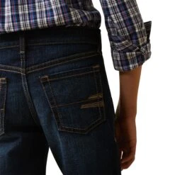 Ariat® Boy's B5 Slim Dark Blue Straight Leg Jeans 10043179 -Ariat Shoes Shop S23 BYS WEST 10043179 detail01