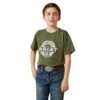 Ariat® Youth Boy's Forest Heather Center Fire Graphic T-Shirt 10045295 -Ariat Shoes Shop S23 BYS WEST 10045295 front