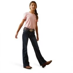 Ariat® Girl's R.E.A.L™ Ryki Dark Wash Trouser Jeans 10043205 -Ariat Shoes Shop S23 GLS WEST 10043205 full