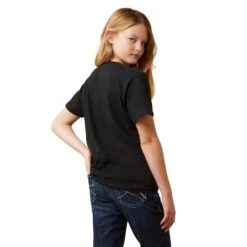 Ariat® Girl's Vintage Rodeo Black Graphic T-Shirt 10044609 -Ariat Shoes Shop S23 GLS WEST 10044609 back