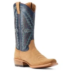 Ariat® Men'sFuturity Showman Dijon Roughout & NavyWestern Boots 10044499 14 Ariat® Men'sFuturity Showman Dijon Roughout & NavyWestern Boots 10044499 -Ariat Shoes Shop S23 MNS WEST 10044499 medial