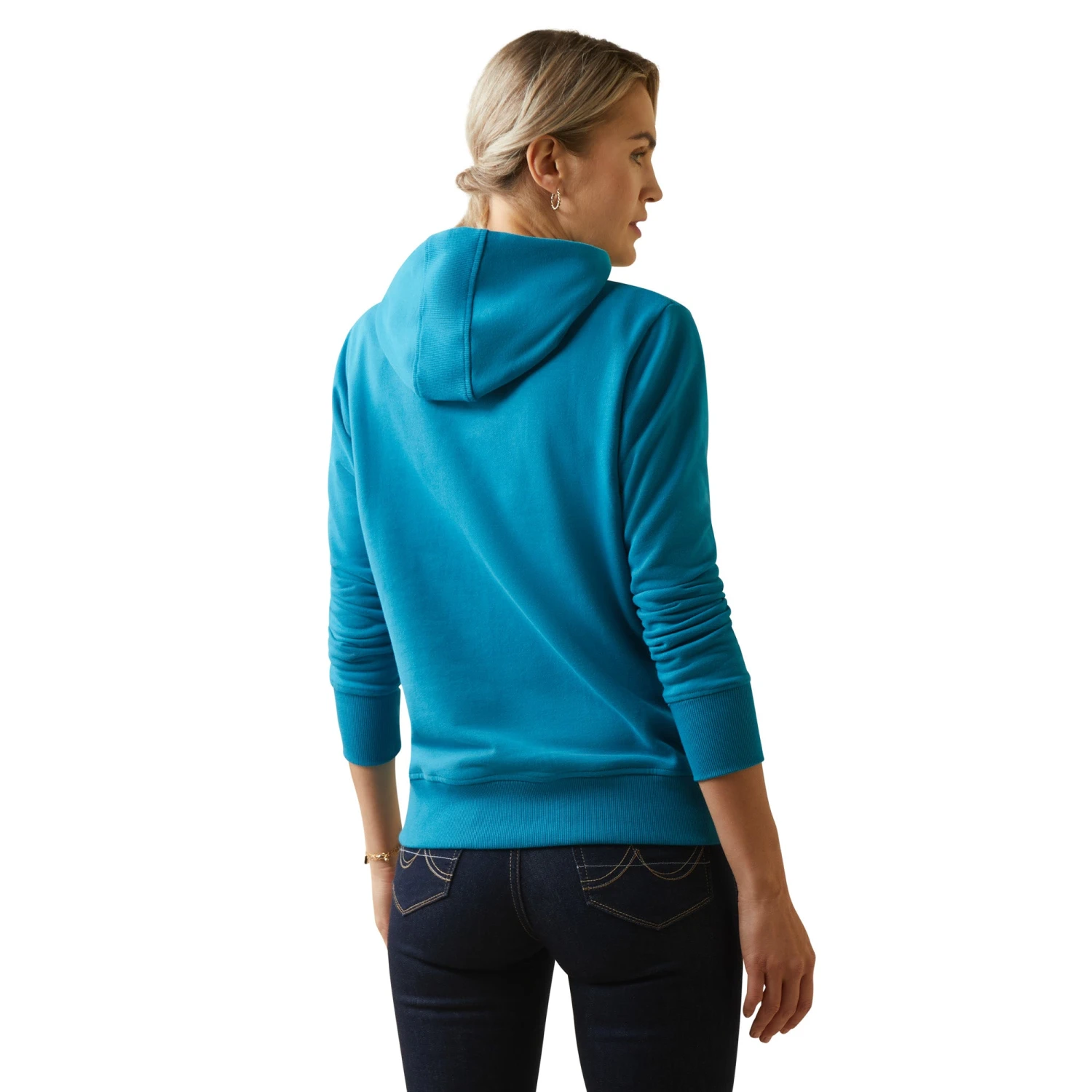 Ariat® Ladies 3D Logo 2.0 Mosaic Blue Hoodie 10043321 4 Ariat® Ladies 3D Logo 2.0 Mosaic Blue Hoodie 10043321 - Image 2