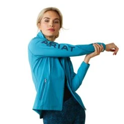 Ariat® Ladies Agile Softshell Mosaic Blue Jacket 10043492 -Ariat Shoes Shop S23 WMS ENGL 10043492 detail03