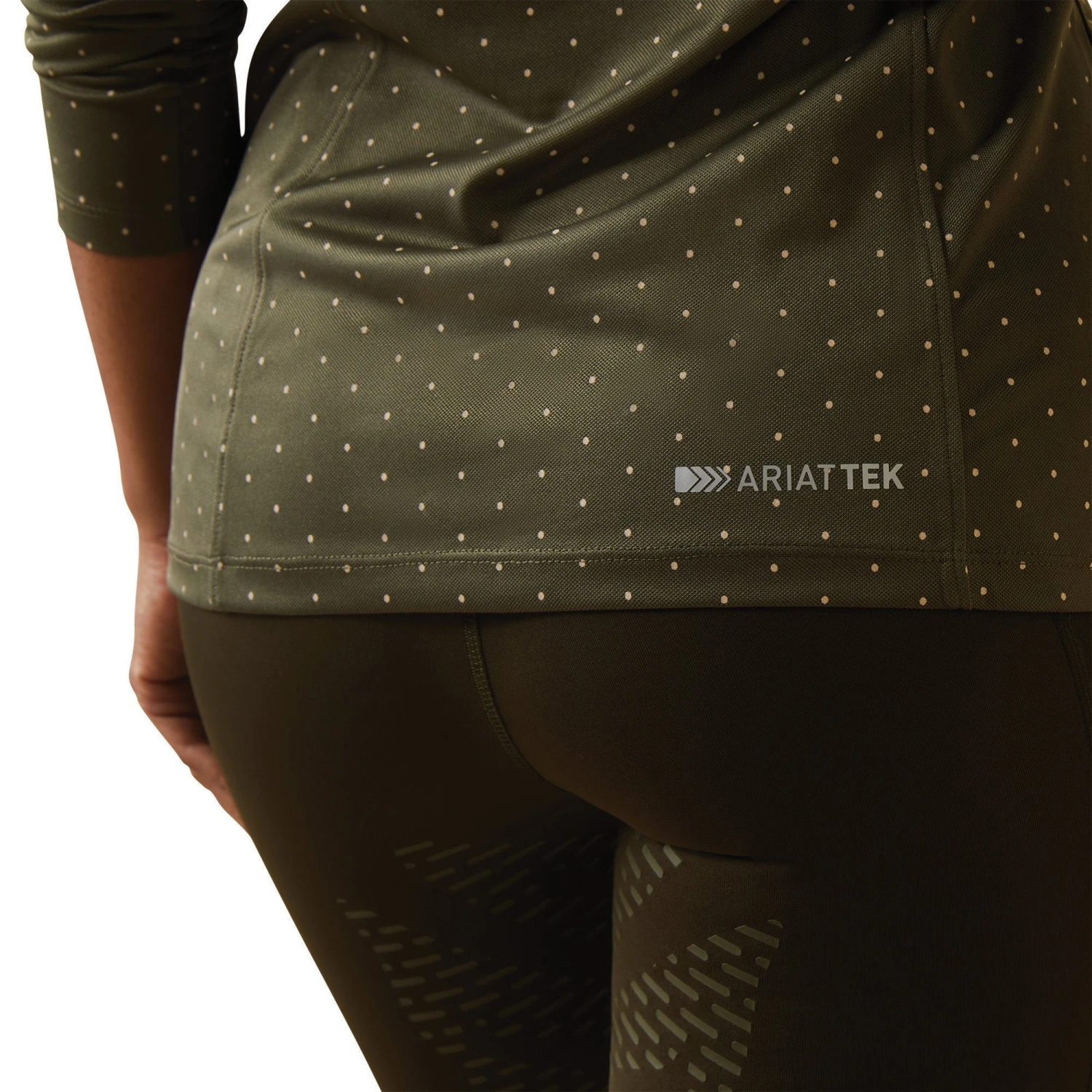 Ariat® Ladies Sunstopper 2.0 1/4 Zip Beetle Dot Baselayer 10043592 7 Ariat® Ladies Sunstopper 2.0 1/4 Zip Beetle Dot Baselayer 10043592 - Image 5