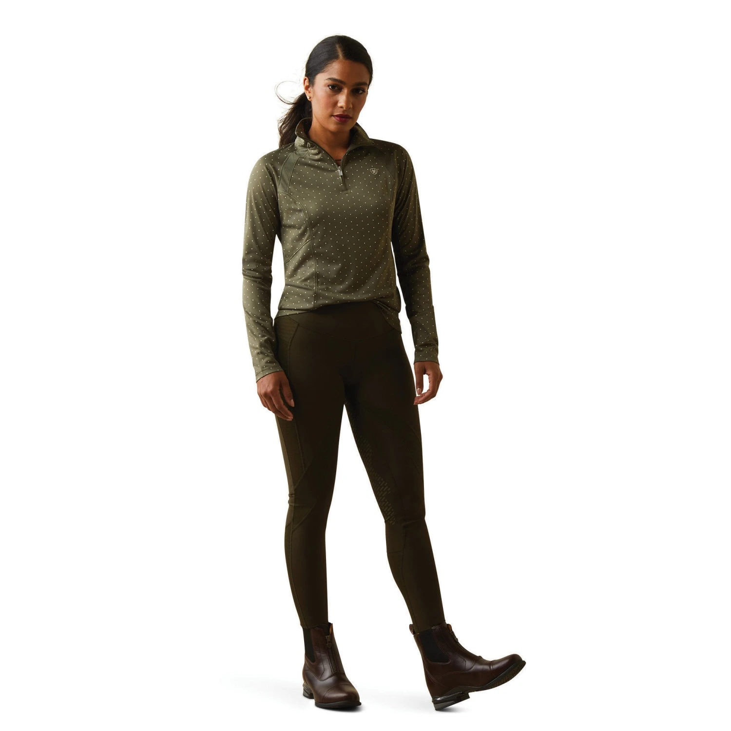 Ariat® Ladies Sunstopper 2.0 1/4 Zip Beetle Dot Baselayer 10043592 5 Ariat® Ladies Sunstopper 2.0 1/4 Zip Beetle Dot Baselayer 10043592 - Image 3