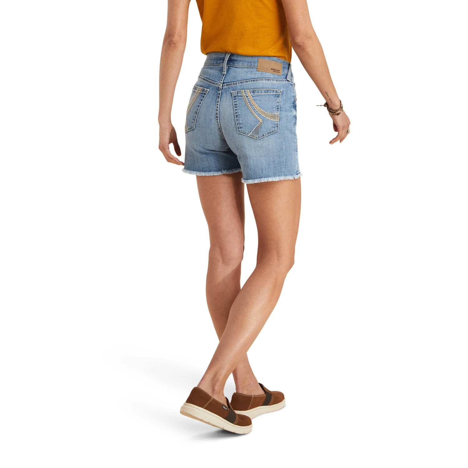 Ariat Ladies Nayla 5" Light Wash Denim Shorts 10043203 3 Ariat Ladies Nayla 5" Light Wash Denim Shorts 10043203