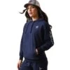 Ariat® Ladies R.E.A.L Navy Eclipse Logo Pullover Hoodie 10043446 -Ariat Shoes Shop S23 WMS WEST 10043446 front