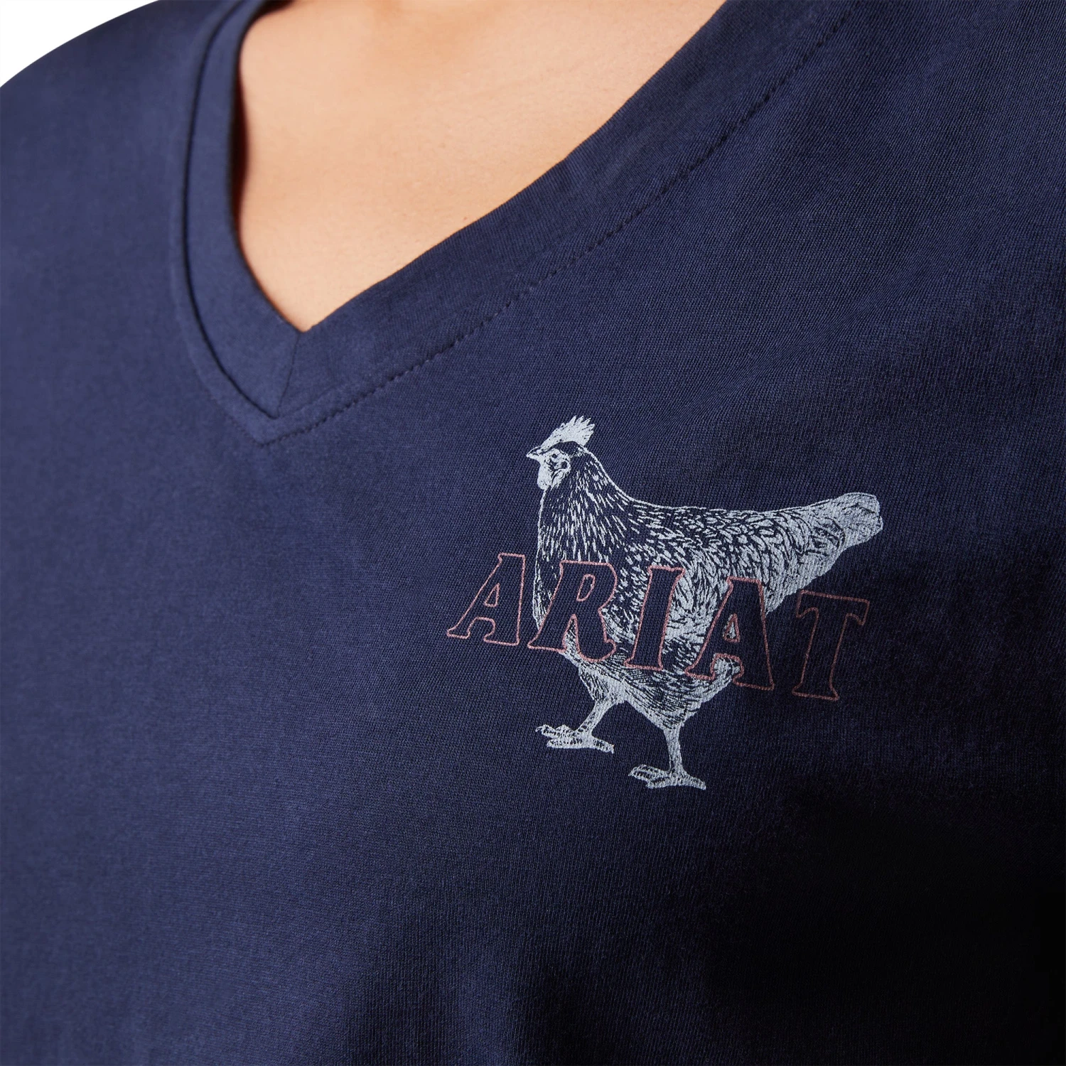 Ariat® Ladies R.E.A.L Mama Hen Navy Eclipse T-Shirt 10043758 9 Ariat® Ladies R.E.A.L Mama Hen Navy Eclipse T-Shirt 10043758 - Image 7