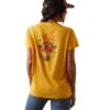 Ariat® Ladies R.E.A.L.™ Cool Cow Yolk Yellow T-Shirt 10043812 -Ariat Shoes Shop S23 WMS WEST 10043812 back