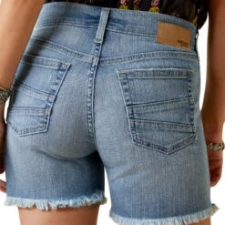 Ariat® Ladies 5" Stephanie Light Wash Denim Shorts 10044360 -Ariat Shoes Shop S23 WMS WEST 10044360 detail01