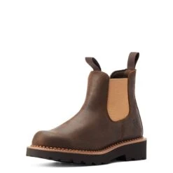 Ariat® Ladies Fatbaby Twin Gore Worn Hickory Western Boots 10044409 -Ariat Shoes Shop S23 WMS WEST 10044409 3 4 front