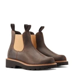 Ariat® Ladies Fatbaby Twin Gore Worn Hickory Western Boots 10044409 -Ariat Shoes Shop S23 WMS WEST 10044409 pair