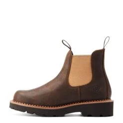 Ariat® Ladies Fatbaby Twin Gore Worn Hickory Western Boots 10044409 -Ariat Shoes Shop S23 WMS WEST 10044409 side